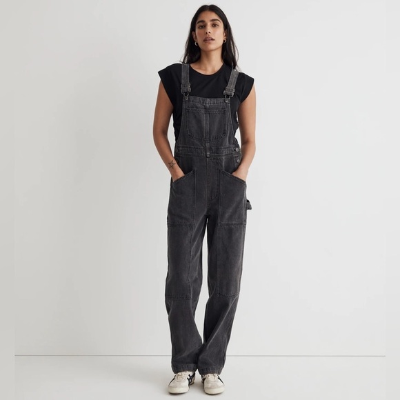 NWT Madewell Denim Oversized Carpenter Overalls XXS - Picture 3 of 9